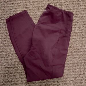 Purple 3/4 length leggings